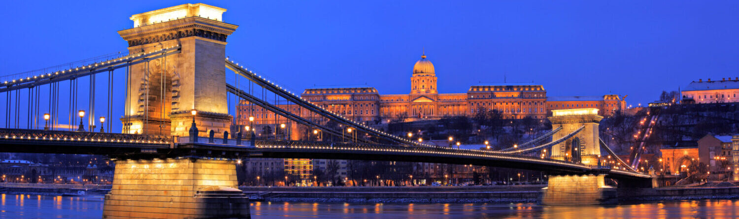 Chain Bridge in Budapest, Hungary — SkyCare provides medical repatriation services across the country