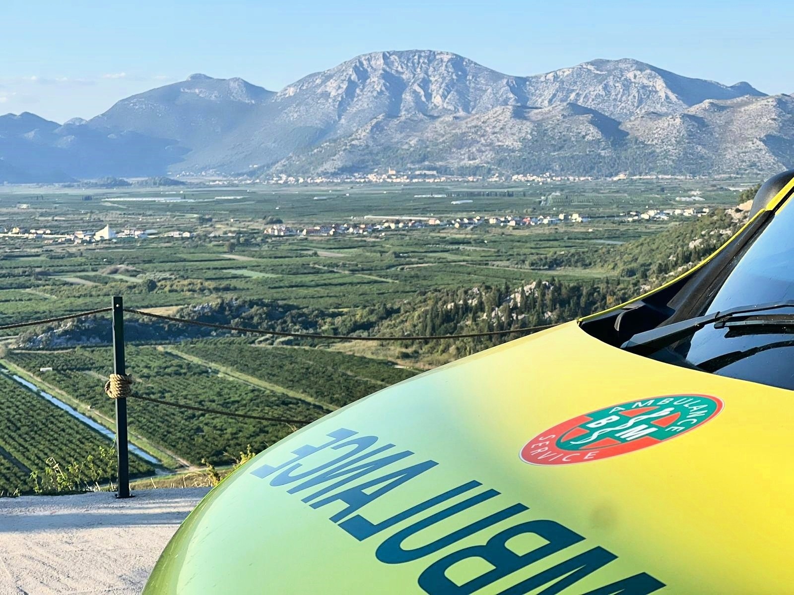 SkyCare ground ambulance in Monaco providing medical transfer to Nice Airport
