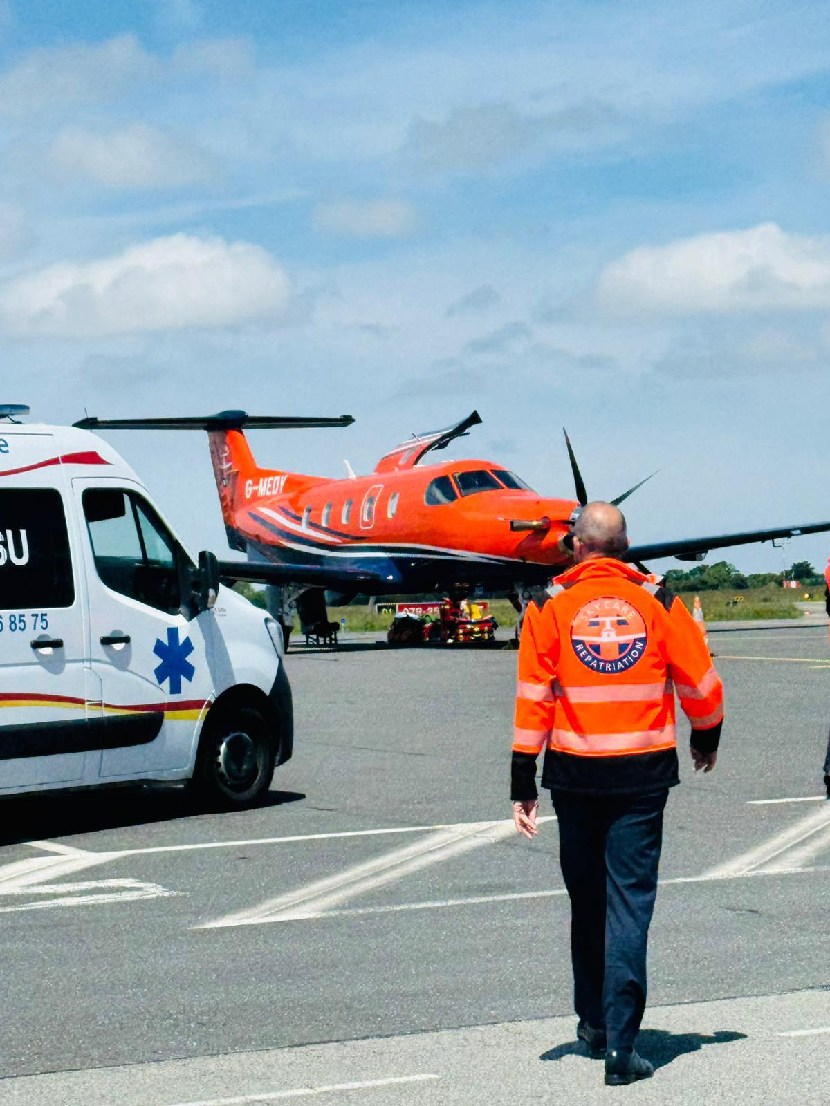Medevac from the United States to the UK by air ambulance