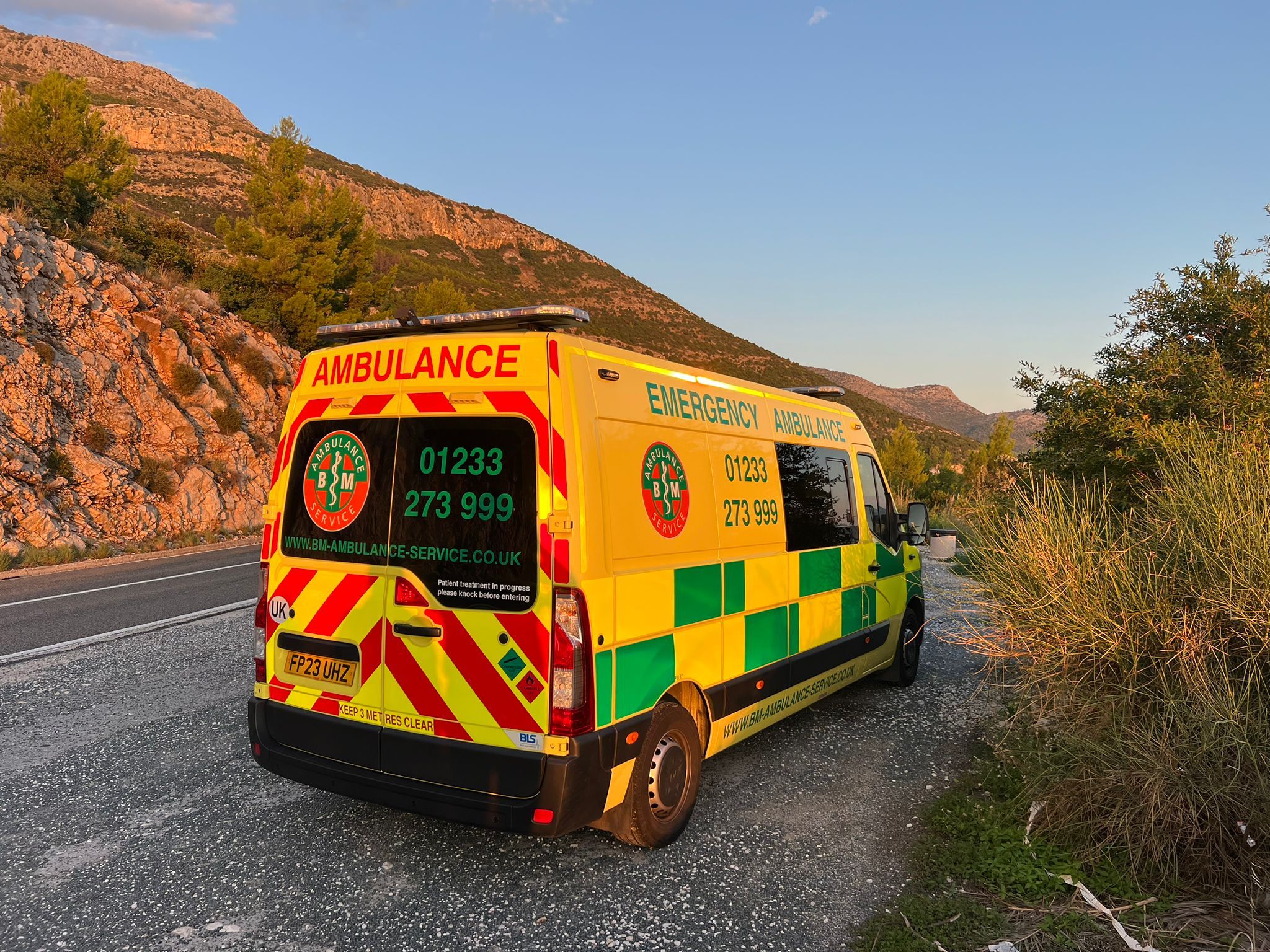 SkyCare road ambulance repatriation transporting a patient from Poland to the UK