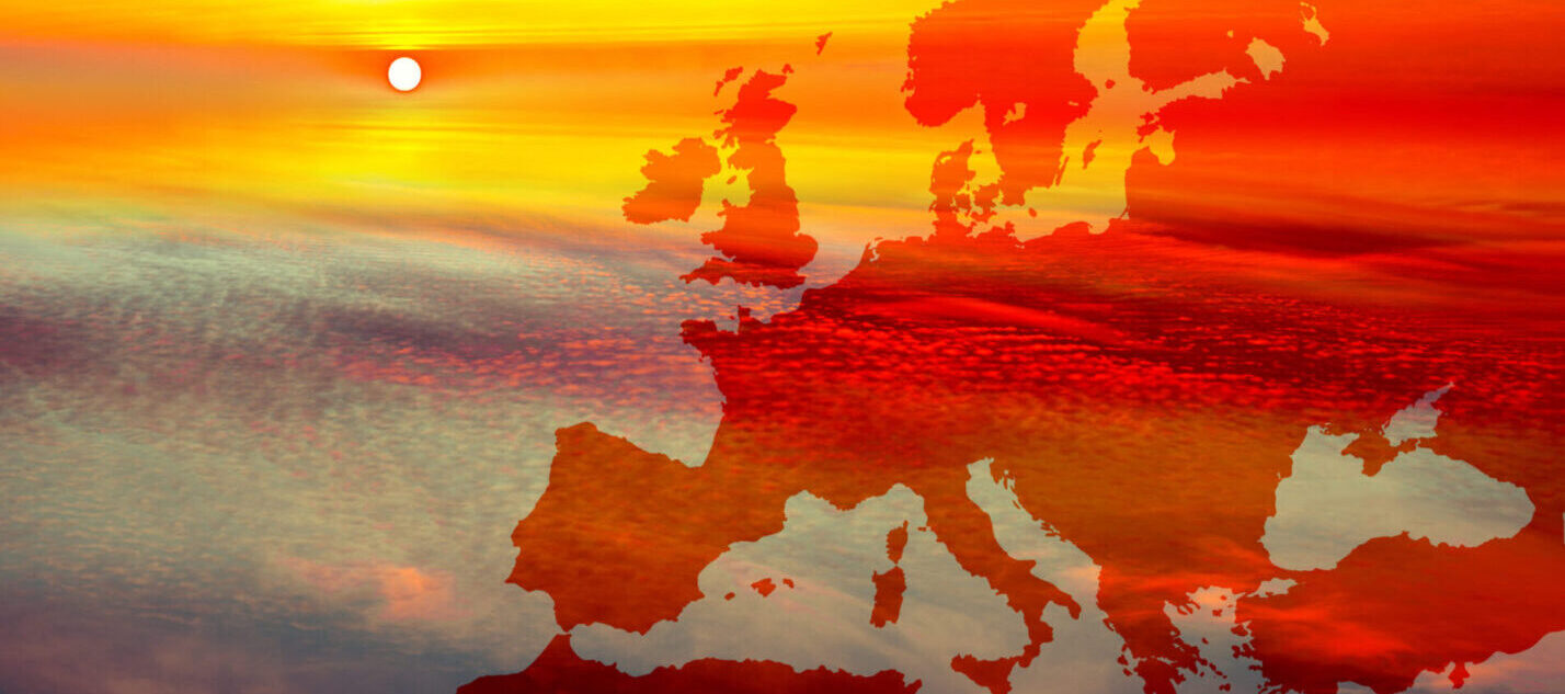 Aerial view of Europe used for SkyCare’s air ambulance and medical repatriation services to the UK