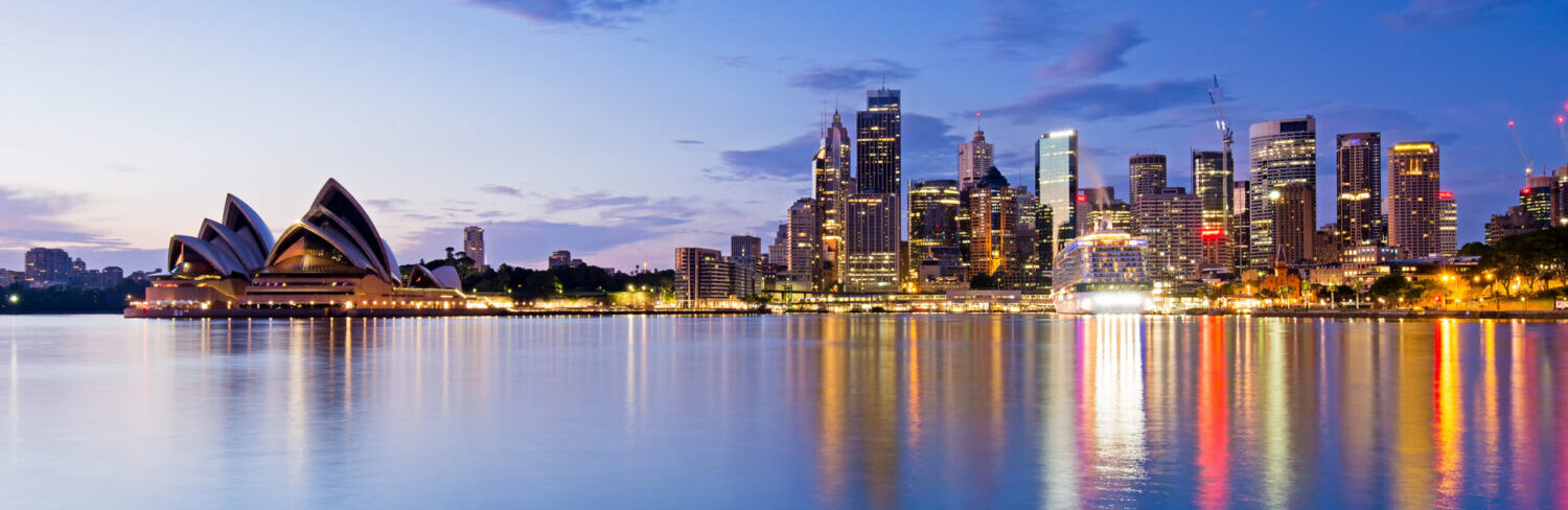 Sydney skyline representing air ambulance repatriation from Australia to the UK