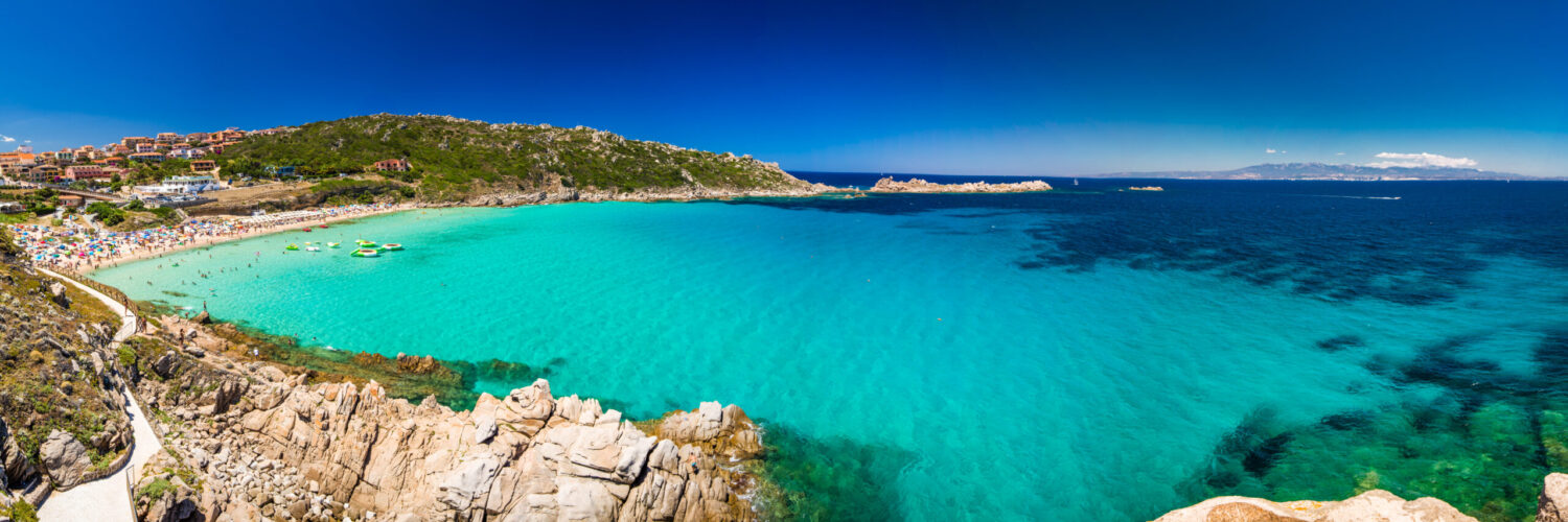 Air ambulance from Sardinia to the UK – Spiaggia di Rena Bianca beach in northern Sardinia