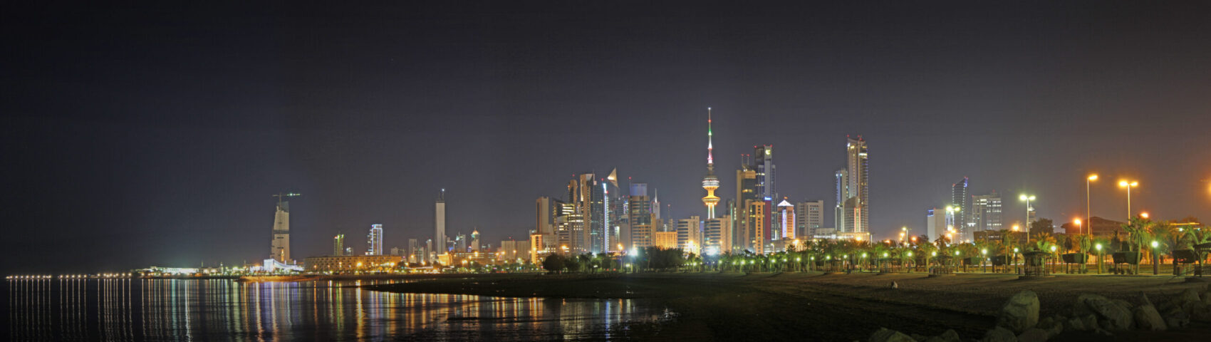 ICU-equipped air ambulance jet departing Kuwait International Airport for patient transfer to a UK hospital