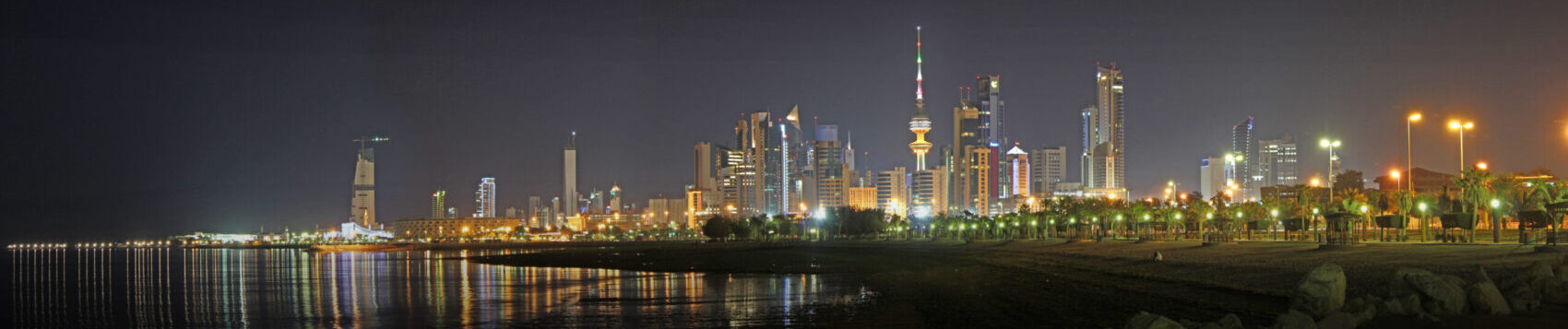 ICU-equipped air ambulance jet departing Kuwait International Airport for patient transfer to a UK hospital
