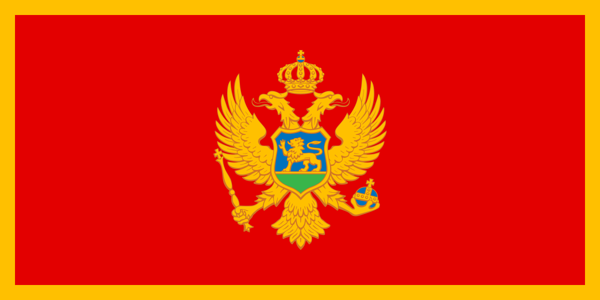 Flag of Montenegro symbolising medical repatriation to the UK