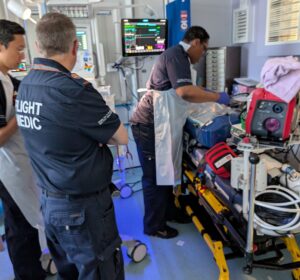Newborn baby Rio in NICU before emergency air transfer