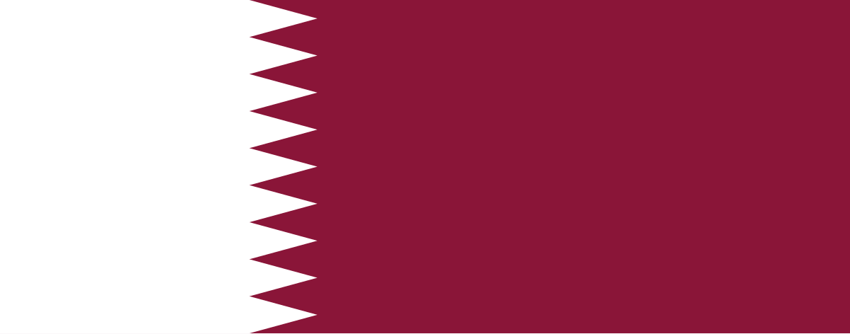 Qatar national flag symbolising medical flights to the UK