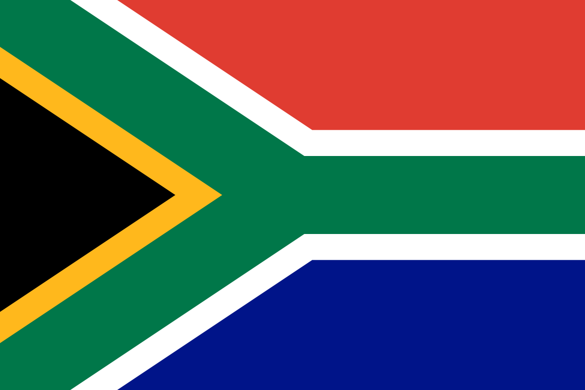 South African flag representing repatriation service from South Africa to the UK