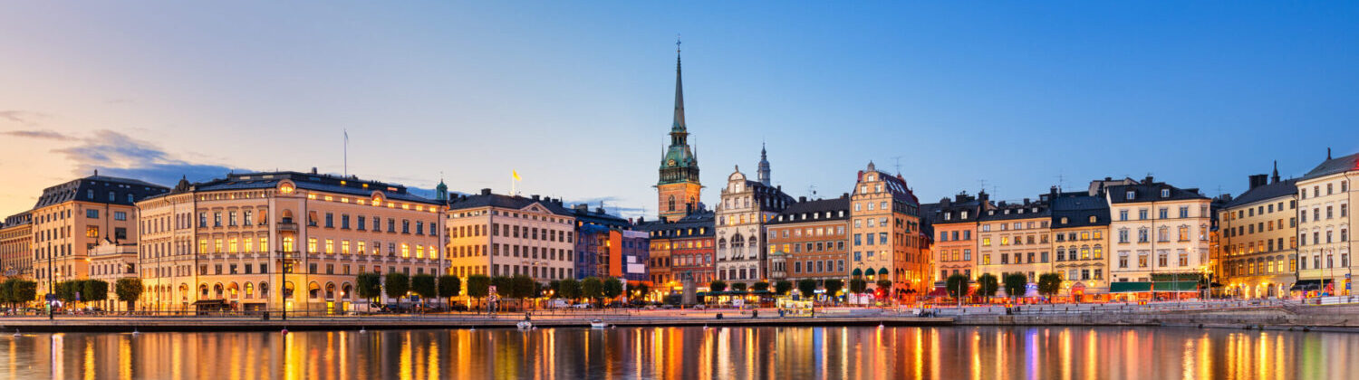 SkyCare air ambulance aircraft on Swedish runway ready for medical flight to the UK