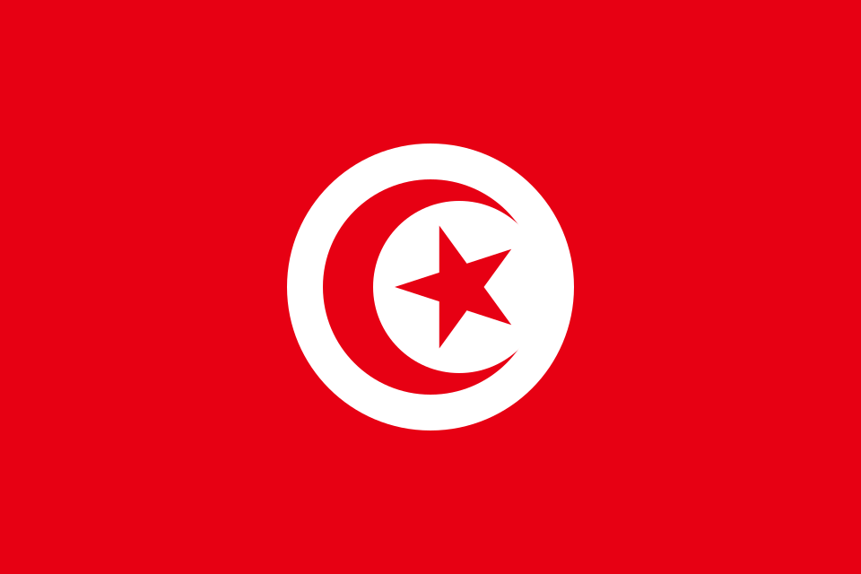 Tunisia flag alongside air ambulance graphic representing medical repatriation