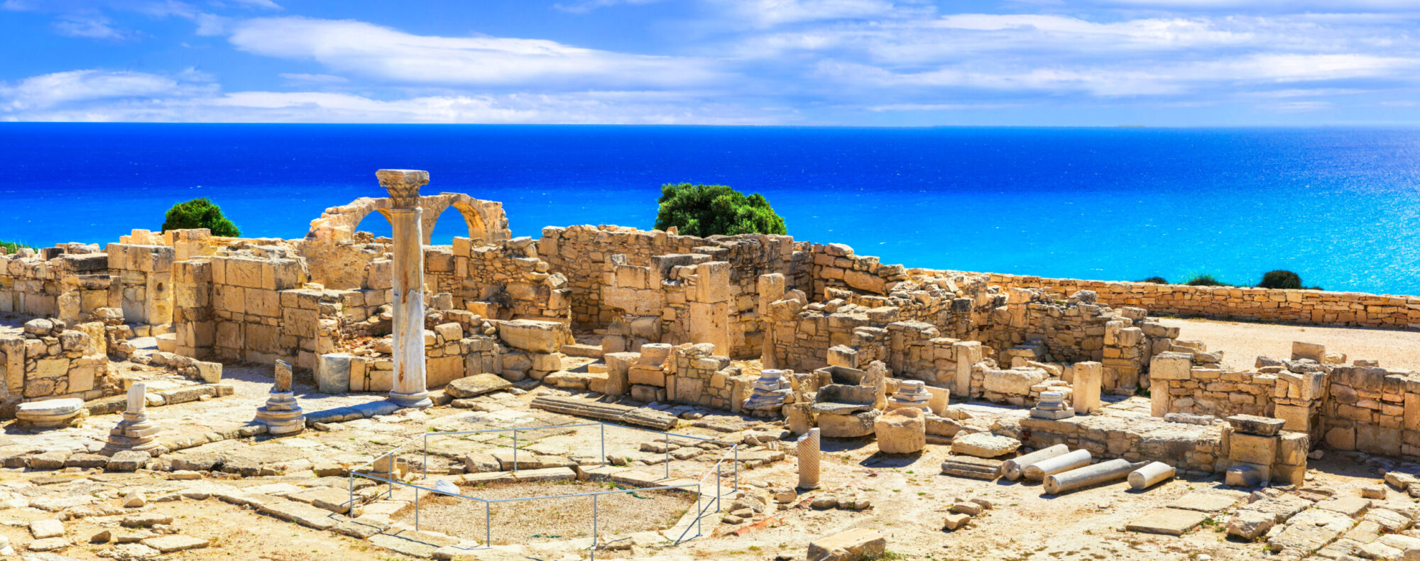 Air Ambulance Cyprus over scenic view of Cyprus island coastline
