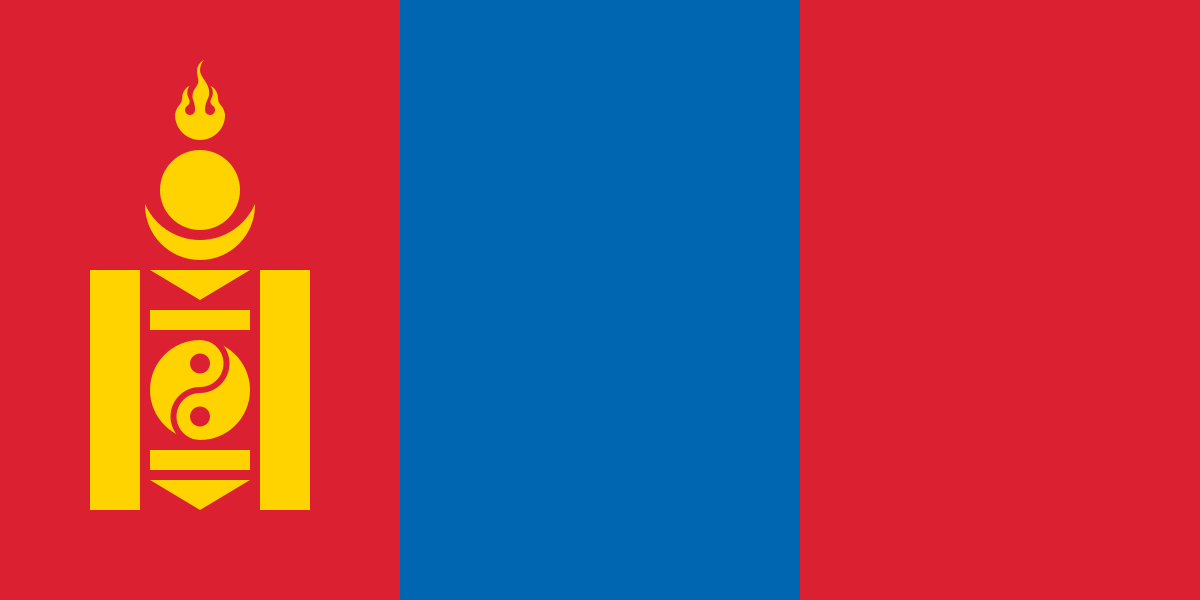 Mongolian flag representing medical repatriation and air ambulance transfers from Mongolia to the UK