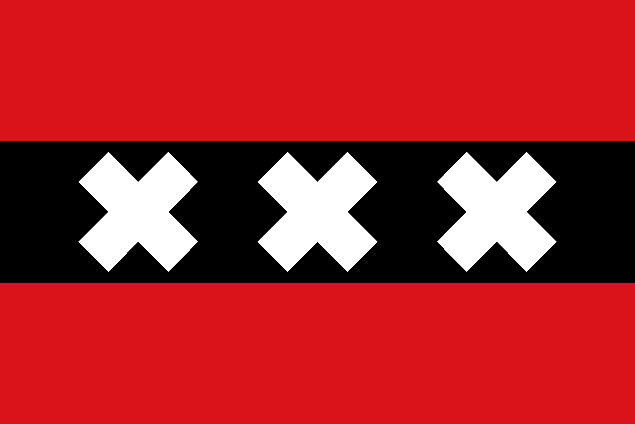Flag of Amsterdam representing air ambulance repatriation services from Amsterdam to the UK