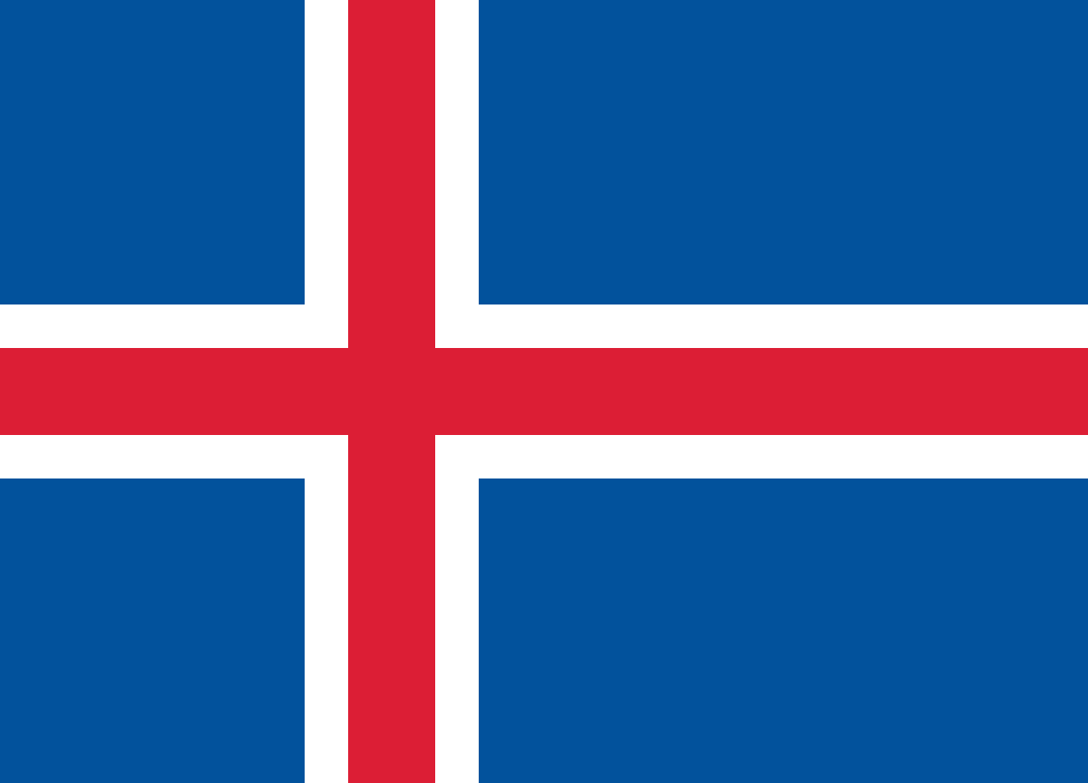 Iceland national flag representing medical repatriation and air ambulance flights to the UK