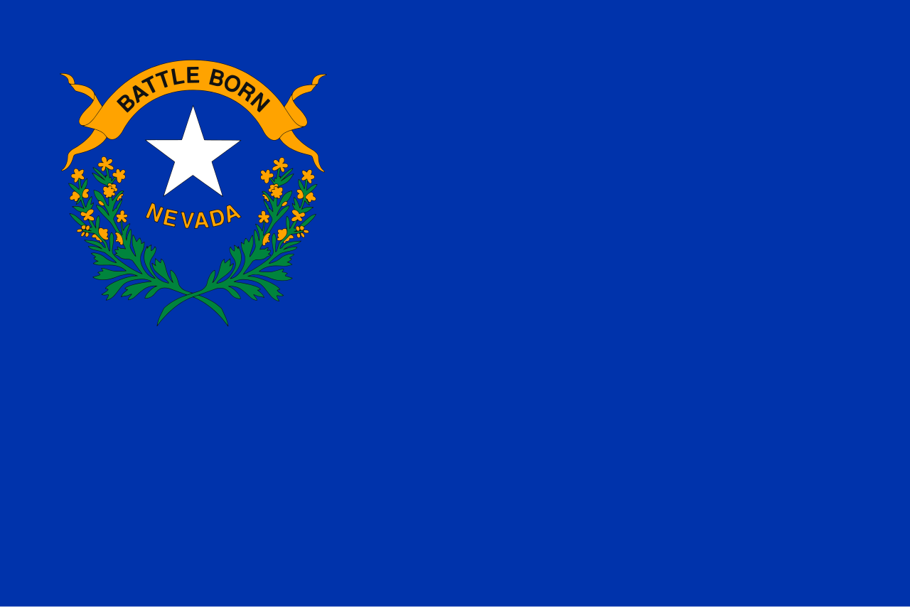 Nevada state flag representing SkyCare's air ambulance Las Vegas to UK service