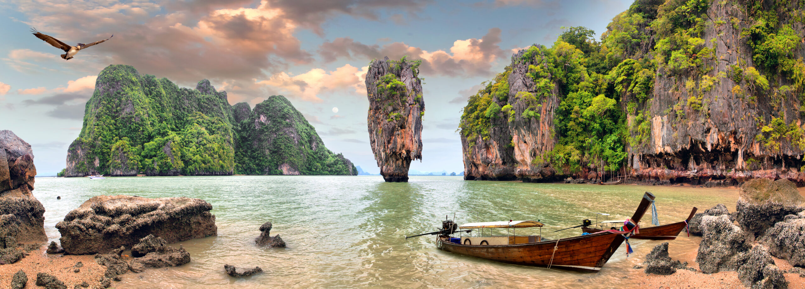 View of James Bond Island in Thailand representing long-distance medical repatriation and air ambulance services to the UK