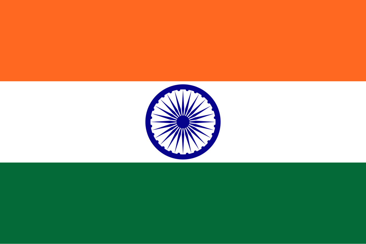 Flag of India representing air ambulance and medical repatriation services from major Indian cities