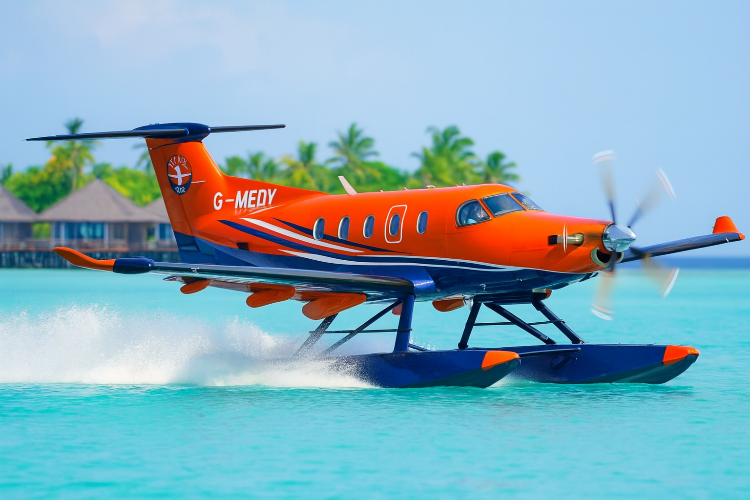 Medical team coordinating a seaplane evacuation from a Maldives island to Velana International Airport 