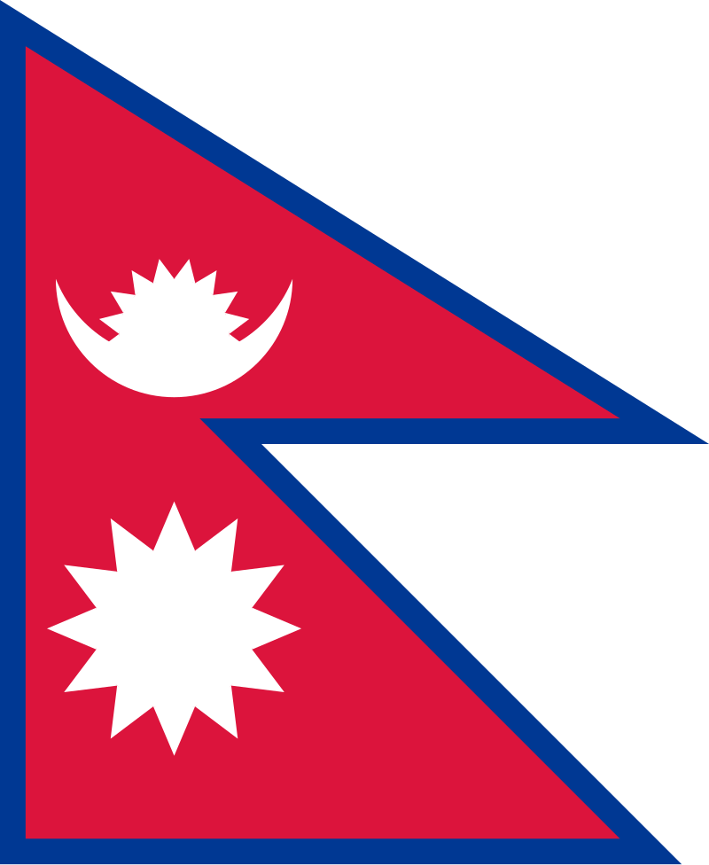 Nepal flag symbolising patients supported by SkyCare’s air ambulance and medevac services from Kathmandu