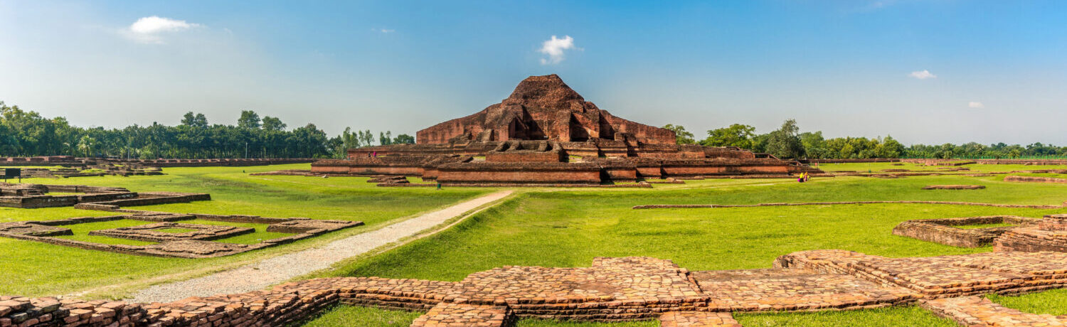 Ancient Somapura Mahavihara monastery ruins in Paharpur, Bangladesh