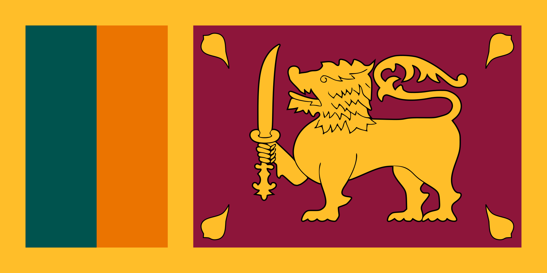 National flag of Sri Lanka, representing patients supported by SkyCare’s air ambulance and medical repatriation services