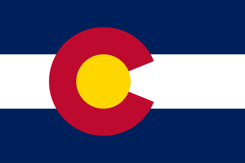Colorado state flag symbolising medical transport and air ambulance services to and from the UK