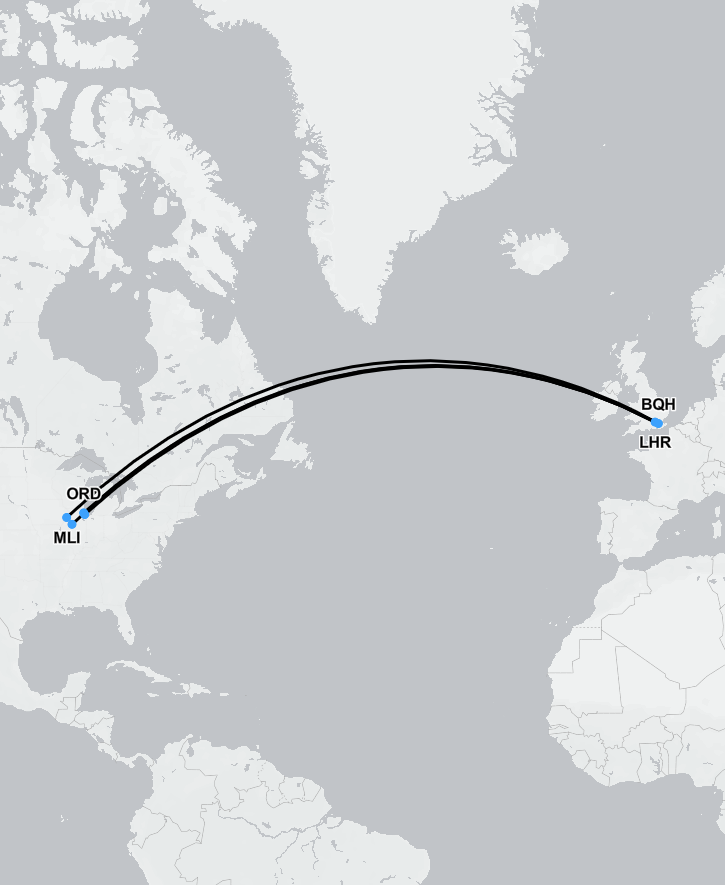Ground and air medical transport services in Illinois for patients being repatriated to the UK
