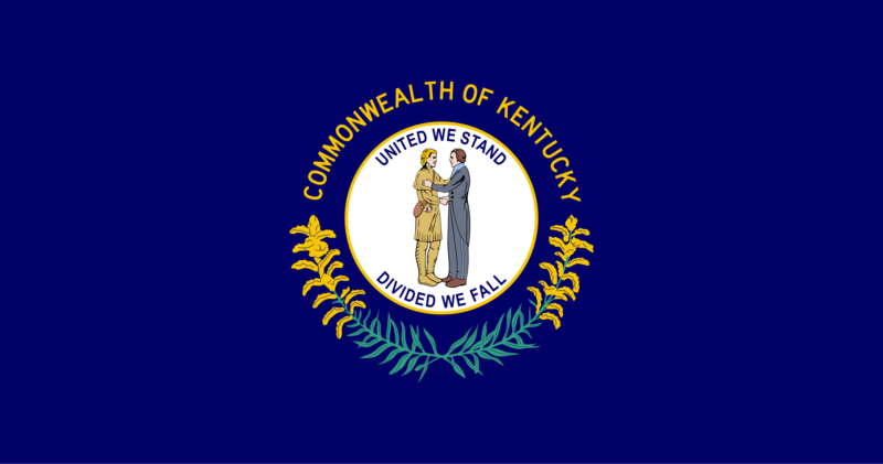 Kentucky state flag symbolising medical evacuation and air ambulance services from the USA