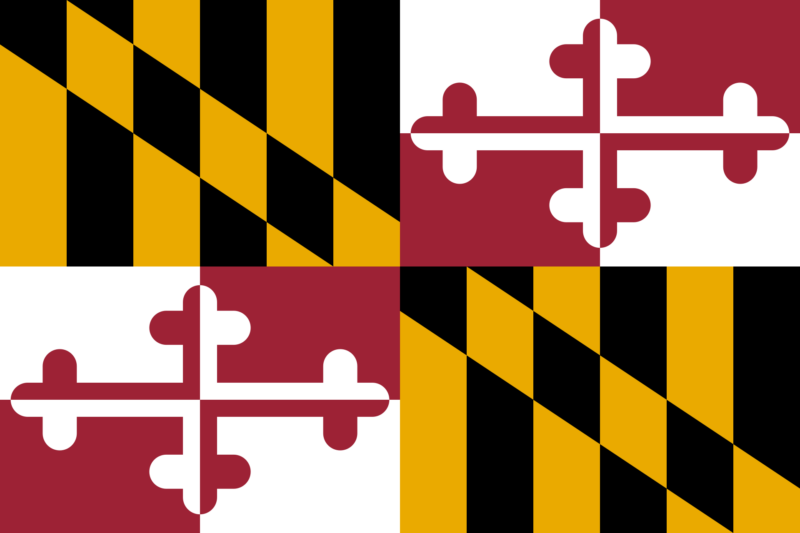Maryland state flag representing medical flight and air ambulance services from the USA