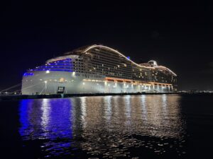 Cruise ship medical emergency and patient transfer for repatriation to the UK