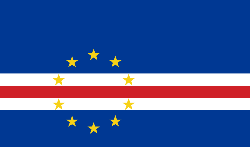 Medical transport from Cape Verde flag representing air ambulance and repatriation services