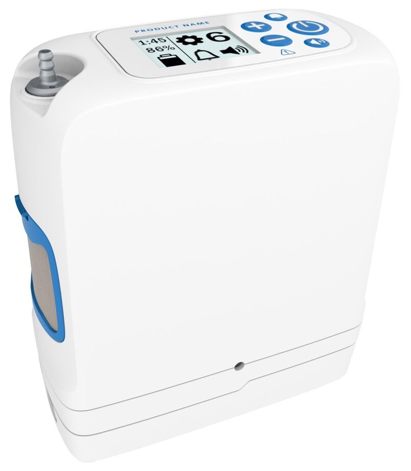 Lightweight portable oxygen concentrator designed for travel