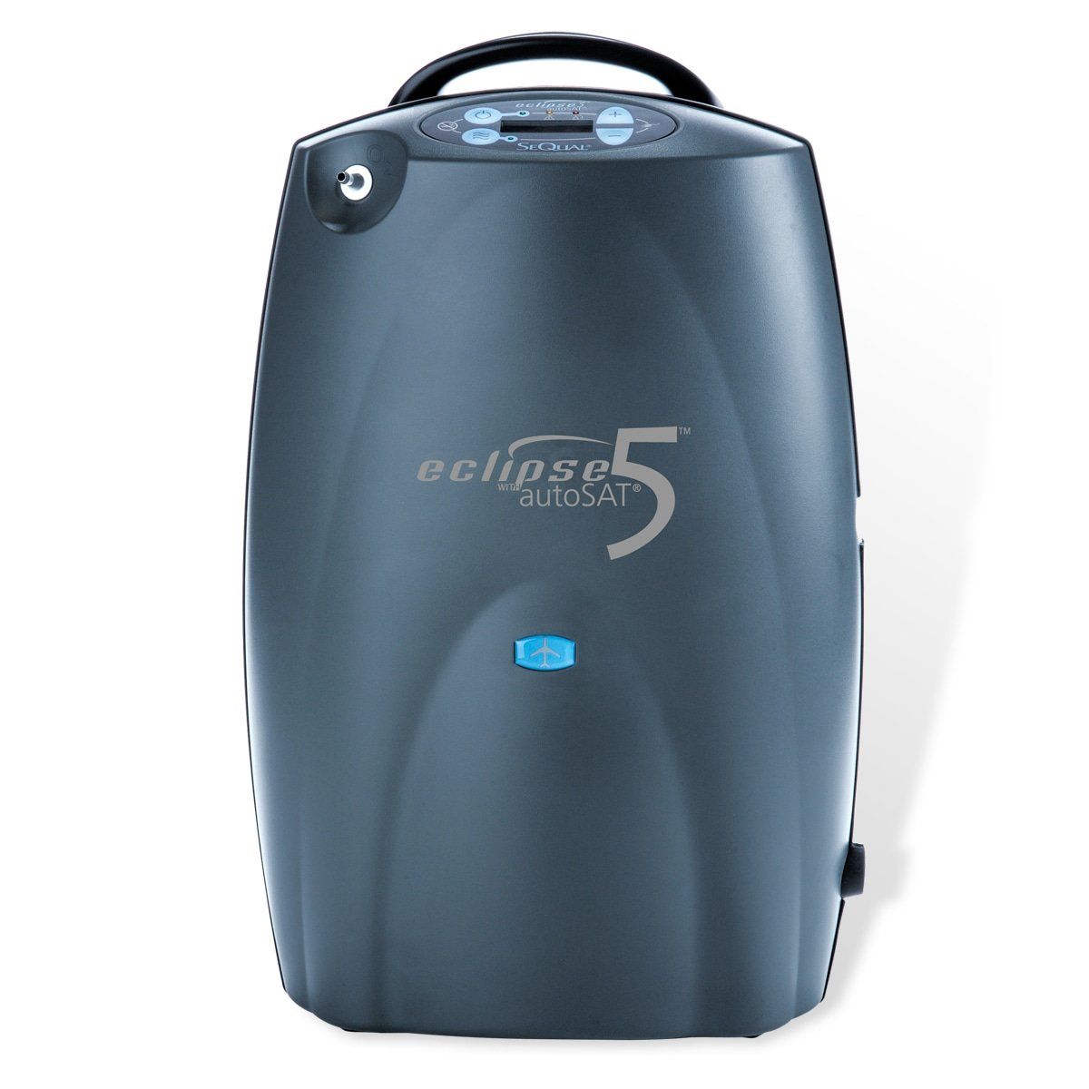 SeQual Eclipse 5 portable oxygen concentrator available for rental from SkyCare Repatriation
