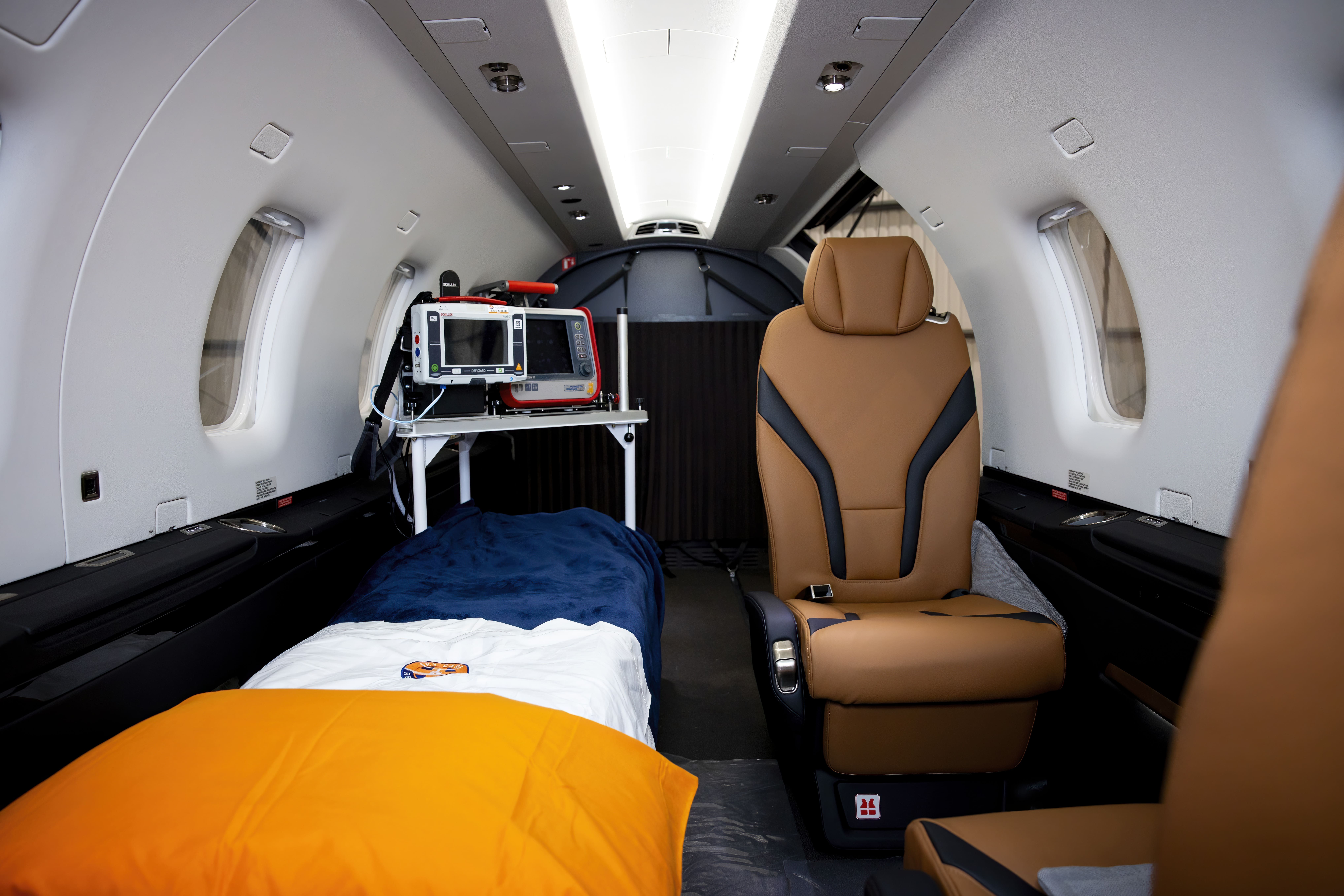 Air ambulance aircraft used for SkyCare medical repatriation missions from the UK 