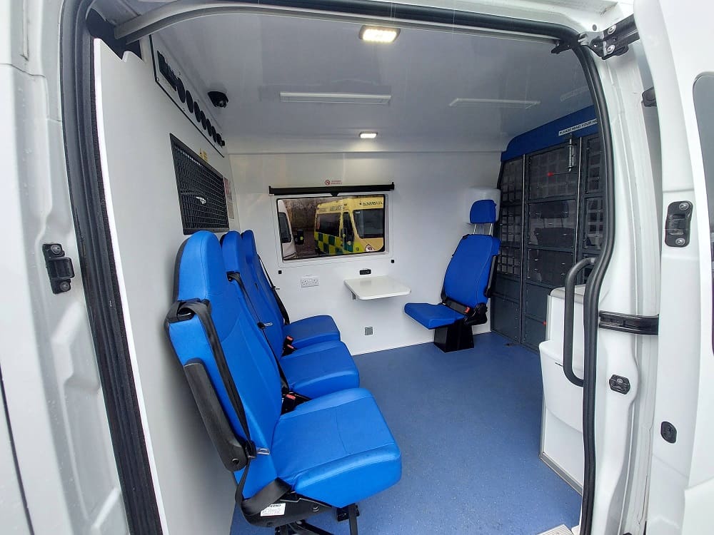Secure mental health transport ambulance for NHS patient booking and transfer in London and the UK